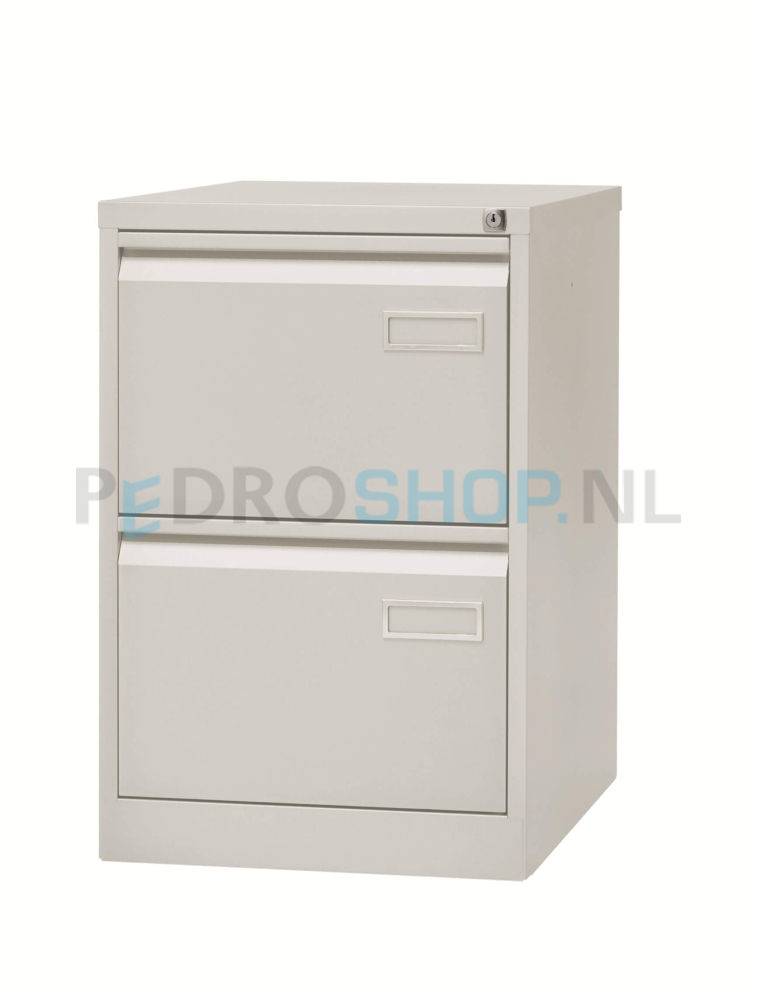 Dossierkast Bisley PSF2 Basic voor opbergen hangmappen, 2 laden, lichtgrijs