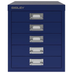 Meerladenkast Bisley -5, A4 formaat, 5 laden,donkerblauw