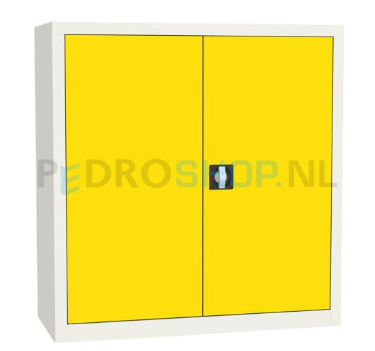 Draaideurkast SQ-103, 104*100*43,5 geel, 2 legborden