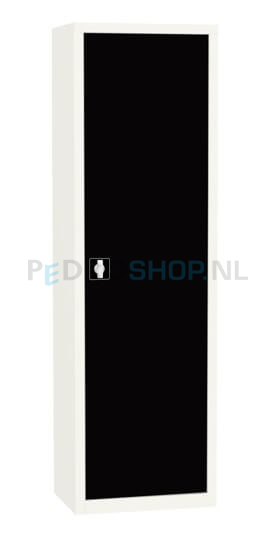 Draaideurkast SQ-202, 199*80*43,5 zwart, 4 legborden